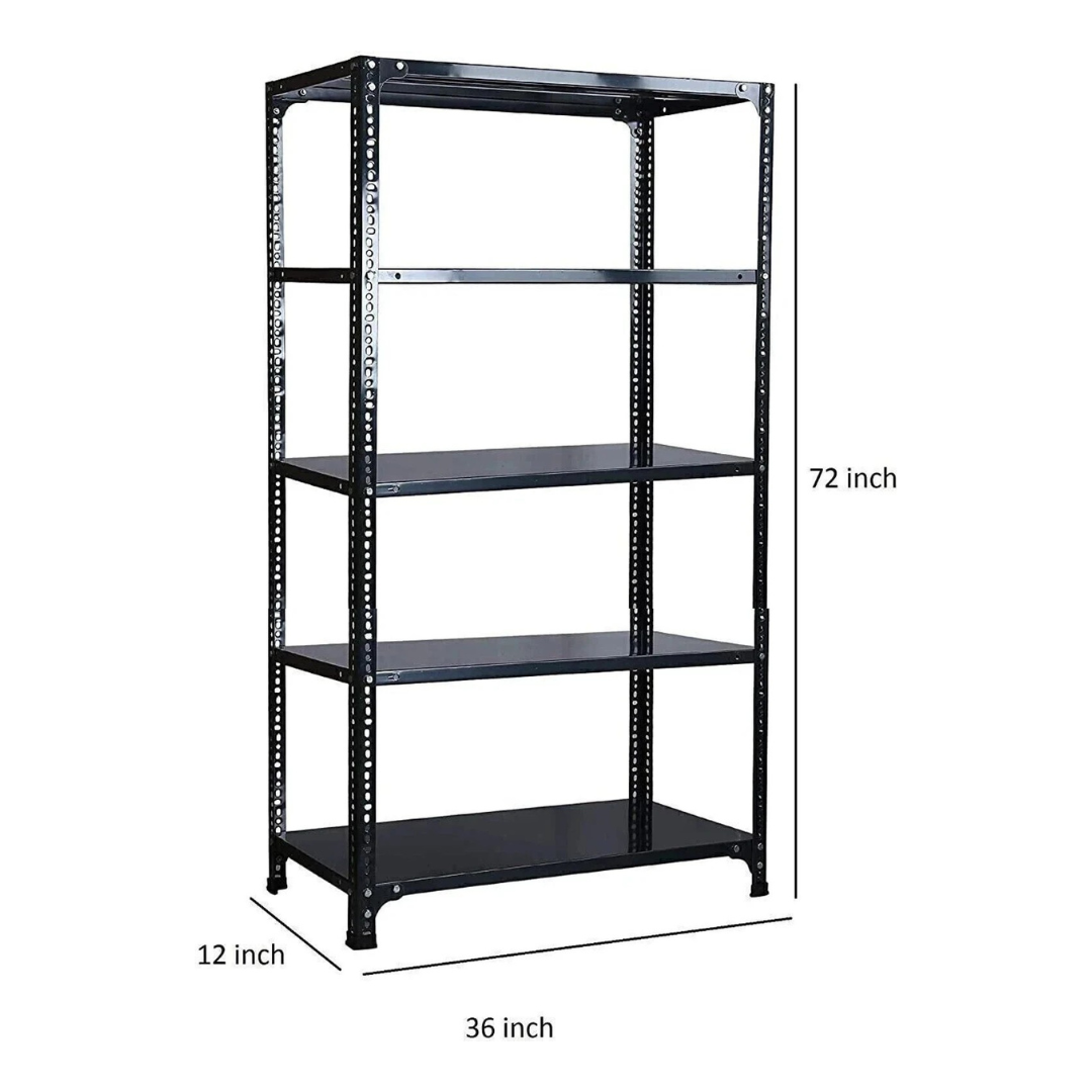 SPACIOUS® Multipurpose Cast Iron Shoe Racks | Adjustable Shelf Unit for Homes, Shops, Garages & Industries | Storage & Display Shoe Racks (Dimension(304.8mm X 914.4mm X 1828.8mm)(Grey). - 5 Shelves (Grey)