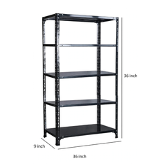 SPACIOUS® Multipurpose Cast Iron Shoe Racks | Adjustable Shelf Unit for Homes, Shops, Garages & Industries | Storage & Display Shoe Racks (Dimension(228.6mm X 914.4mm X 914.4mm)(Grey). - 5 Shelves (Grey)