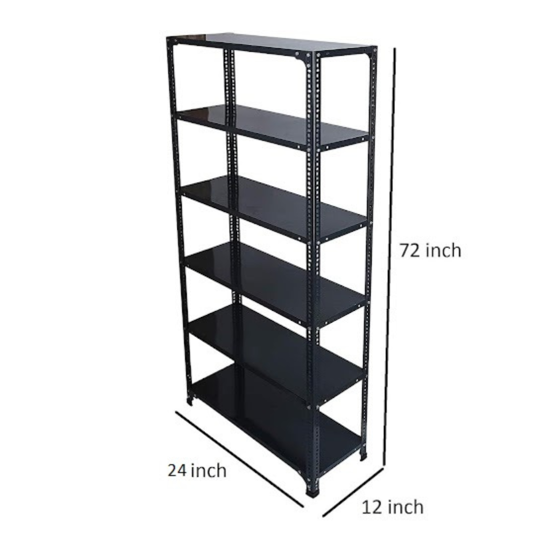 SPACIOUS® Multipurpose Cast Iron Shoe Racks | Adjustable Shelf Unit for Homes, Shops, Garages & Industries | Storage & Display Shoe Racks (Dimension(304.8mm X 609.6mm X 1828.8mm)(Grey). - 6 Shelves (Grey)