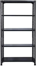 SPACIOUS® Slotted Angle Rack 5 Shelves Multipurpose Storage Rack Fine Finish Heavy Duty Metal Shelving Unit for Home Garage Kitchen Organizer (Dimension 12"X36"X72") (304.8mm X 914.4mm X 1828.8mm) (Grey) (Shelves 5)