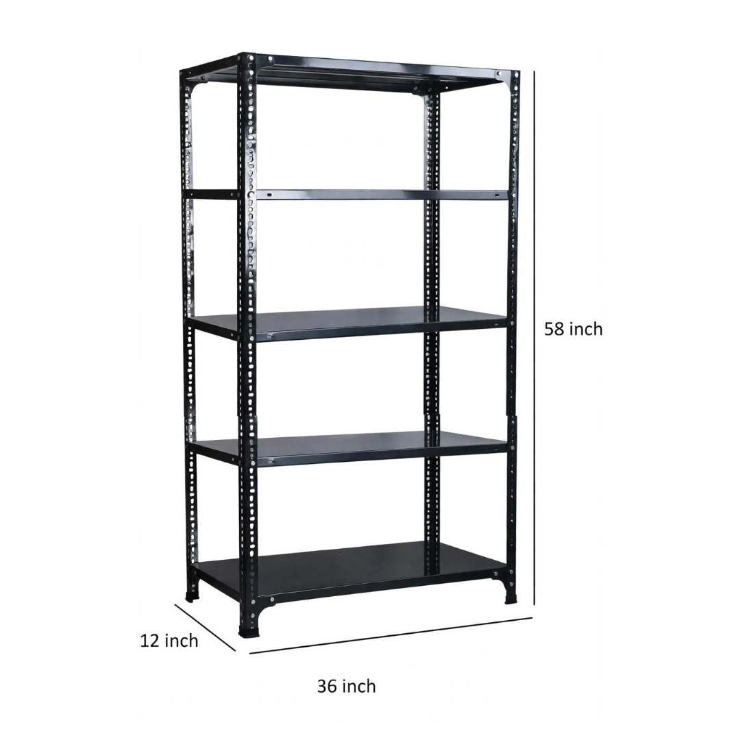 SPACIOUS® Multipurpose Cast Iron Shoe Racks | Adjustable Shelf Unit for Homes, Shops, Garages & Industries | Storage & Display Shoe Racks (Dimension(304.8mm X 914.4mm X 1473.2mm)(Grey). - 5 Shelves (Grey)