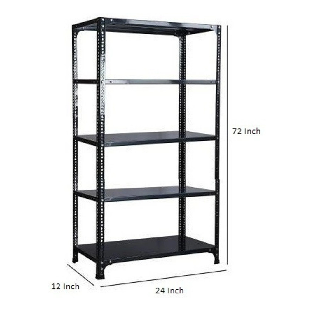SPACIOUS® Multipurpose Cast Iron Luggage Racks | Adjustable Shelf Unit for Luggage Storage, Display & Organization in Homes, Shops, Garages & Industries (Dimension 12"X24"X72")(304.8mm X 609.6mm X 1828.8mm)(Grey)(6shelves).
