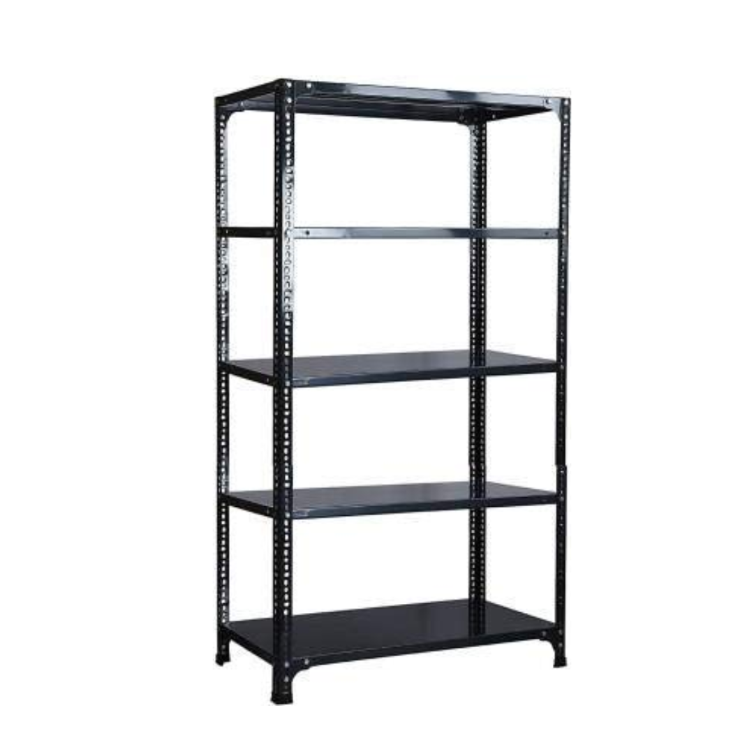 SPACIOUS® Multipurpose Slotted Angle Racks | Heavy-Duty Cast Iron Adjustable Shelves for Homes, Shops, Garages & Industries (Dimension 12"X24"X72")(304.8mm X 609.6mm X 1828.8mm)(Grey)(5shelves).